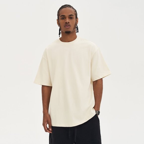 Luxury Oversized Unisex Tee | 280GSM Thick Cotton Boxy Style - Picture 1 of 6